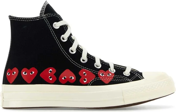 Black Canvas Comme Des Garã§ons X Converse Sneakers