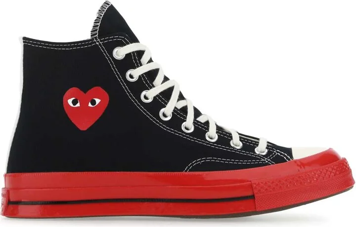 Black Canvas Comme Des Garã§ons X Converse Sneakers