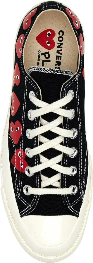 Black Canvas Comme Des Garçons X Converse Sneakers - Image 4
