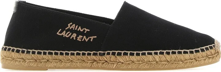 Black canvas espadrilles