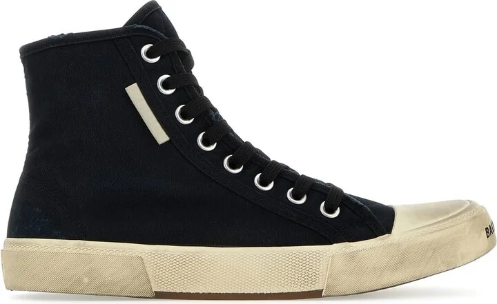 Black canvas Paris sneakers