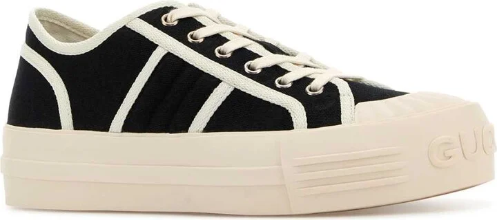 Black Canvas Sneakers - Image 2