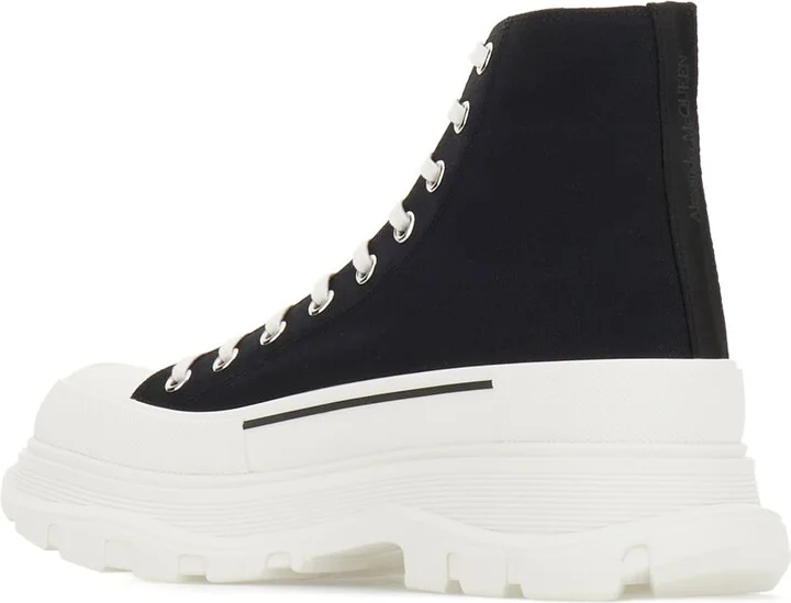 Black Canvas Tread Slick Sneakers - Image 3