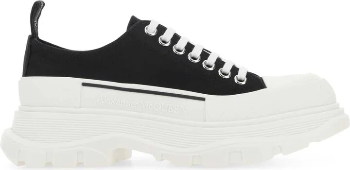 Black Canvas Tread Slick Sneakers