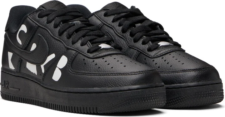Black Comme des Garçons Black Nike Edition Air Force 1 Low Retro SP Sneakers - Image 4
