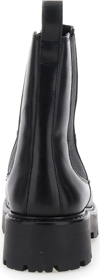 Black ‘Cosmo' Ankle Boots With Elasticated Inserts In Leather Woman - Image 4
