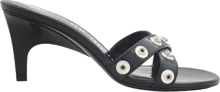 Black Cosmo Eco-Patent Sandals
