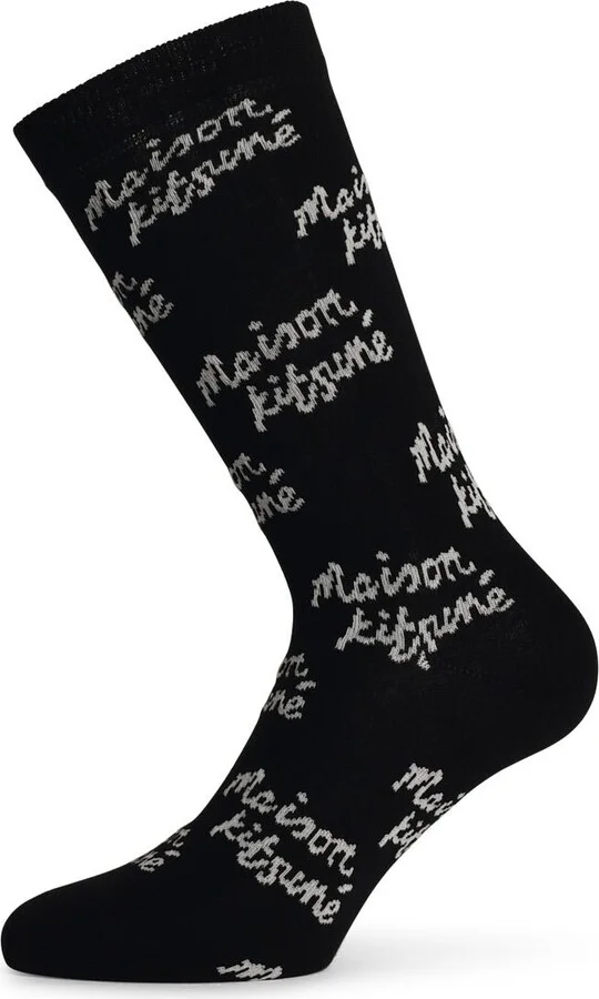 Black Cotton Blend Socks - Image 2