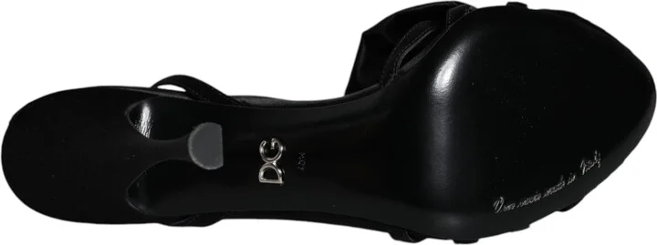 Black Crystal Ankle Strap Sandals Women's Shoes (Pre-Owned) - Image 6
