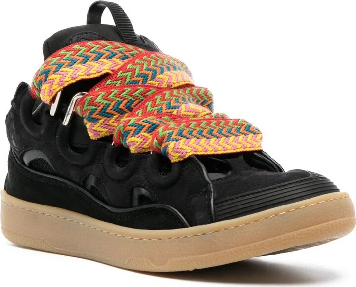 Black Curb Suede Sneakers - Image 2