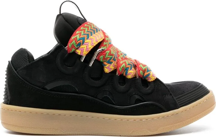 Black Curb Suede Sneakers