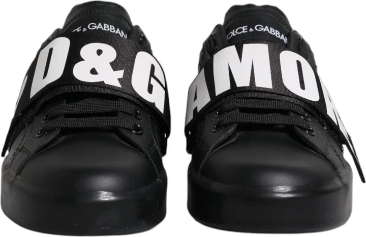 Black D&G AMORE Low Top Sneakers Women's Shoes - Image 2