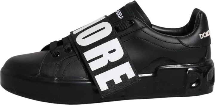 Black D&G AMORE Low Top Sneakers Women's Shoes - Image 6