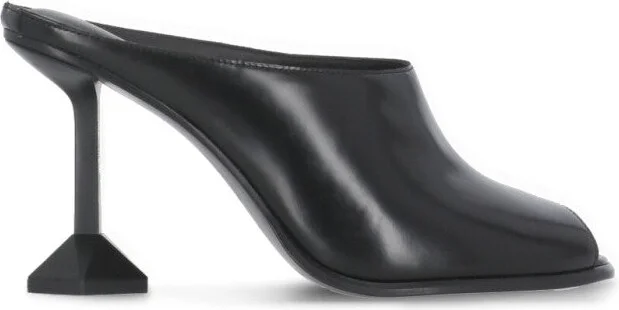 Black Dance Leather Sabot