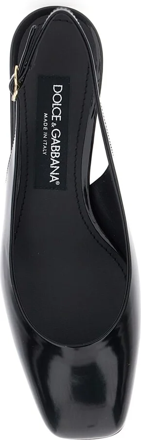 Black Décolleté With Dg Logo On The Heel In Shiny Leather Woman - Image 4