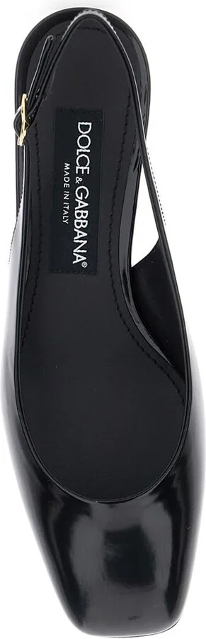 Black Décolleté With Dg Logo On The Heel In Shiny Leather Woman - Image 4