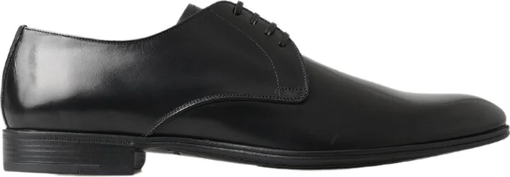 Black Derby Formal Dress Men's Shoes - Image 2