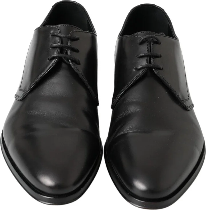 Black Derby Formal Dress Men's Shoes - Image 5
