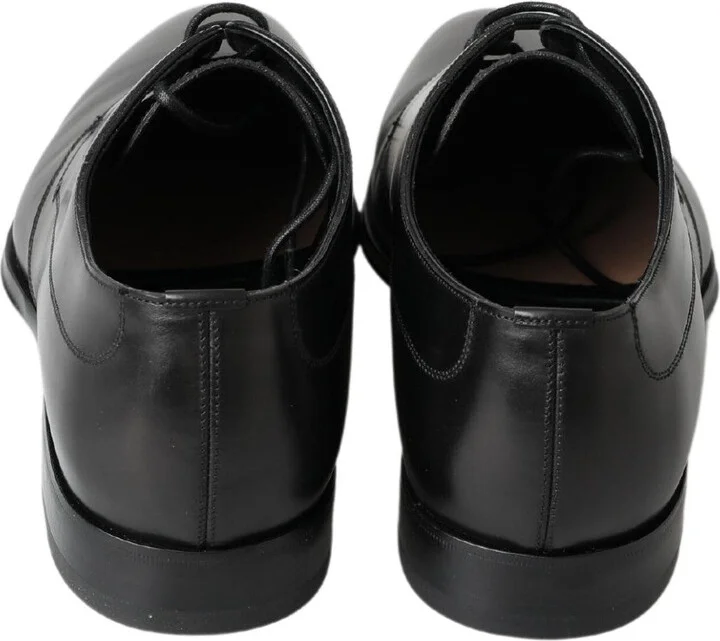 Black Derby Formal Dress Men's Shoes - Image 6