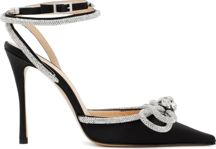 Black Double Bow Sandal