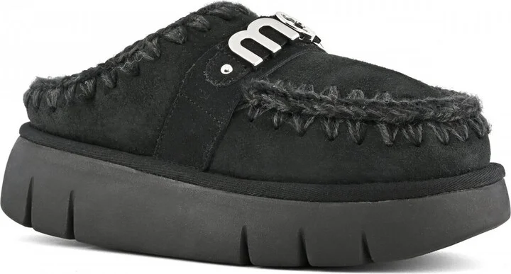 Black Double-face Sheepskin Bounce Clog - Image 2