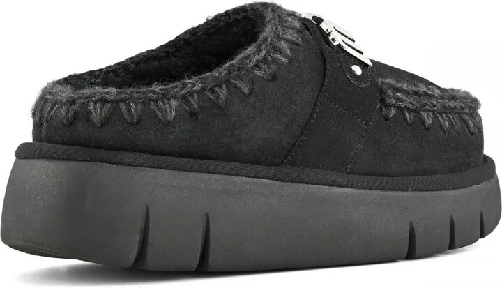Black Double-face Sheepskin Bounce Clog - Image 3