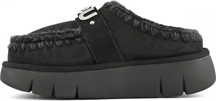 Black Double-face Sheepskin Bounce Clog - Image 5
