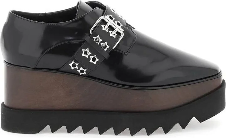 Black Elyse Stud Band Platform Sneakers