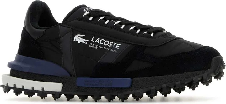 Black Fabric And Suede Elite Active Sneakers - Image 2