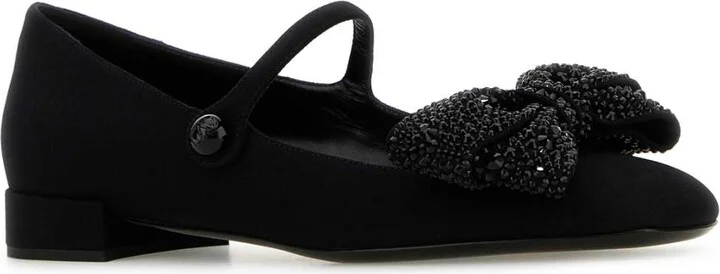 Black Fabric Ballerinas - Image 2