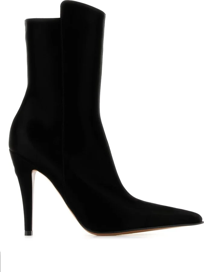 Black Fabric Birdee Ankle Boots