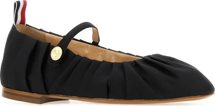 Black Fabric John Ballerinas - Image 2