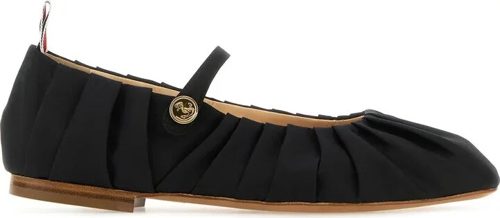 Black Fabric John Ballerinas