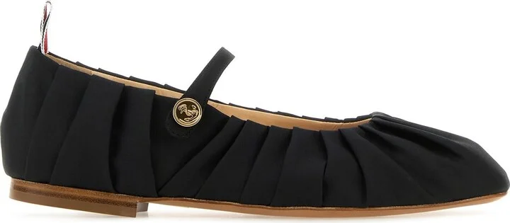 Black fabric John ballerinas