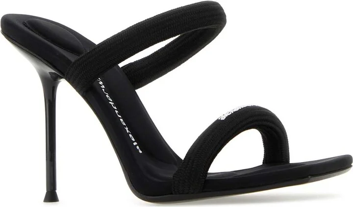 Black Fabric Mules - Image 2