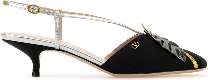 Black Fabric Pumps