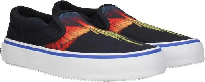 Black Fabric Slip-On Men's Loafers - Image 2