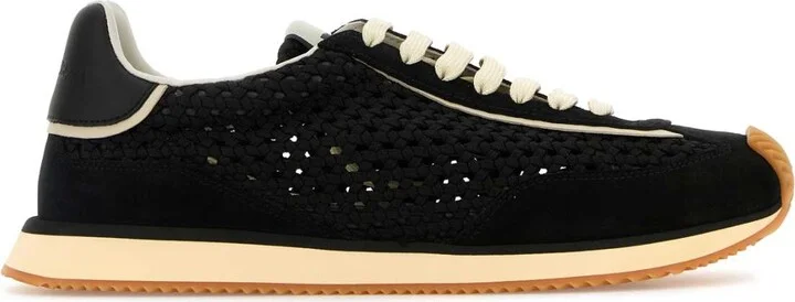 Black Fabric Sneakers