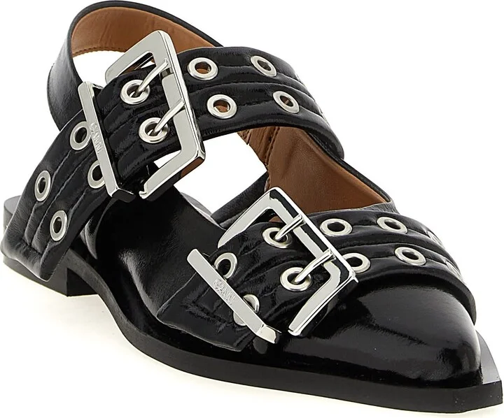 'black Feminine Buckle' Slingback - Image 2