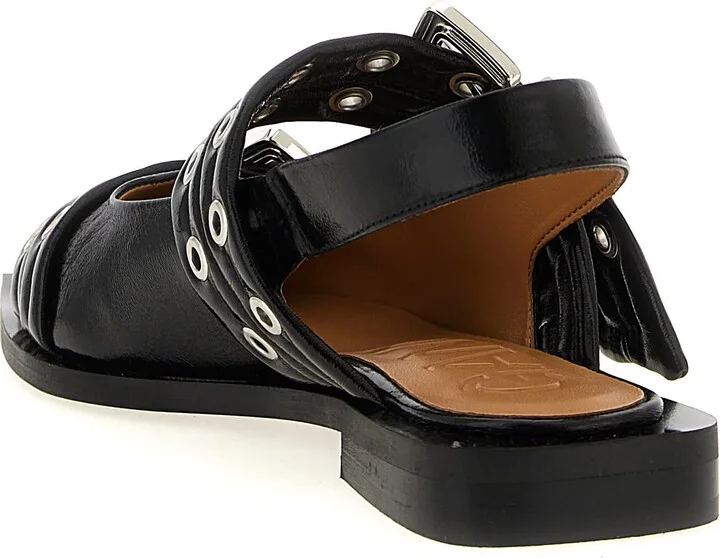 'black Feminine Buckle' Slingback - Image 3