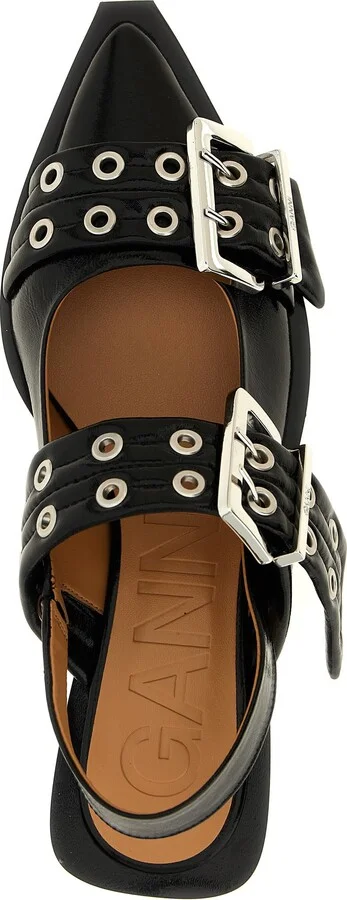 'black Feminine Buckle' Slingback - Image 4