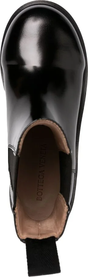 Black Fireman Leather Chelsea Boots - Image 4