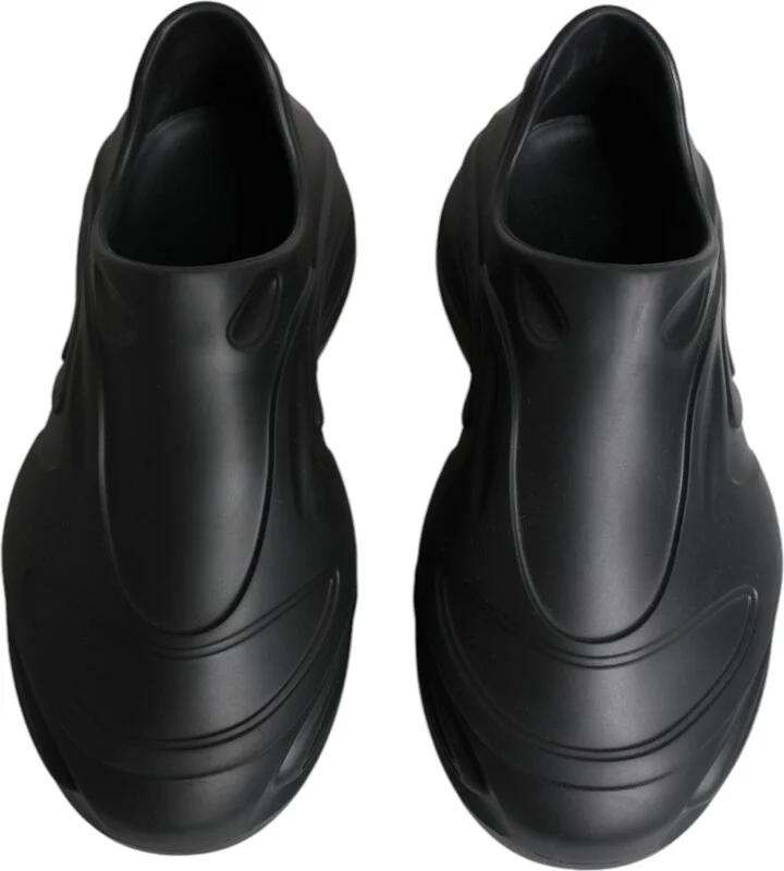 Black Foiled Rubber Toy Low Top Sneakers Men's Shoes - Image 3
