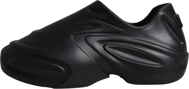 Black Foiled Rubber Toy Low Top Sneakers Men's Shoes - Image 6