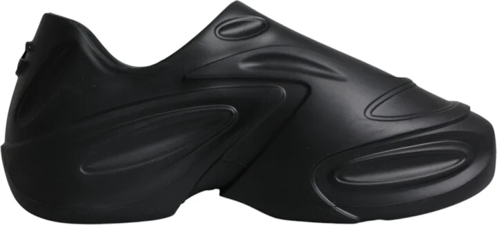 Black Foiled Rubber Toy Low Top Sneakers Men's Shoes