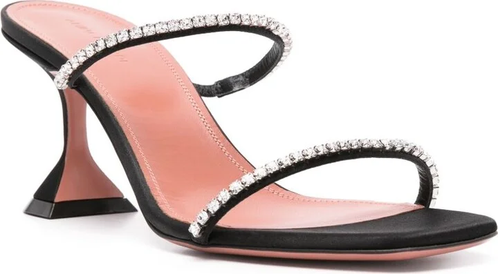 Black Gilda Crystal-Embellished Sandals - Image 2