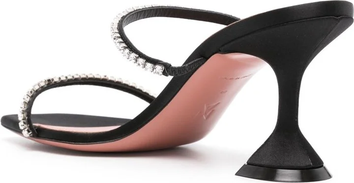 Black Gilda Crystal-Embellished Sandals - Image 3