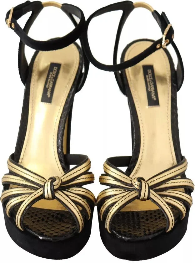 Black Gold Bianca Faux Pearl Women's Sandals (Pre-Owned) - Image 3