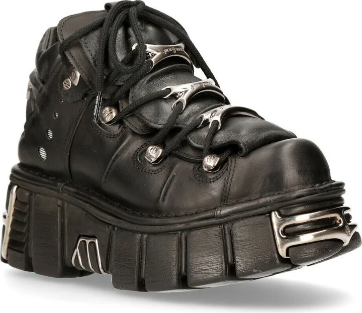 Black Gothic Ankle Boots-106-S1