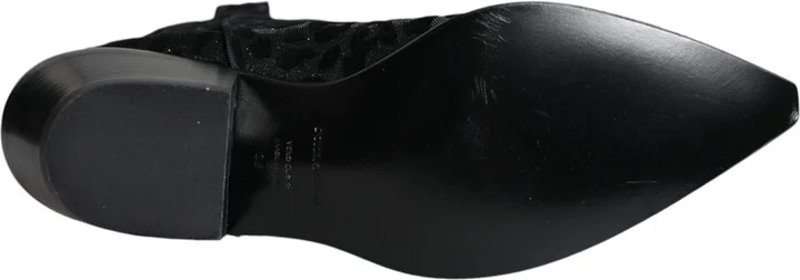 Black Gray Leopard Cowboy Boots Women's Shoes (Pre-Owned) - Image 6